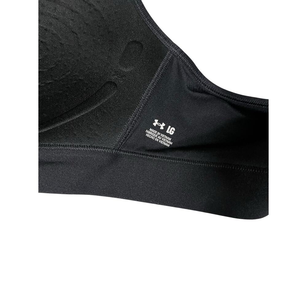 Under Armour Women’s L Continuum Black Zip High Impact Gym Sports Bra 1374122 - Picture 5 of 13